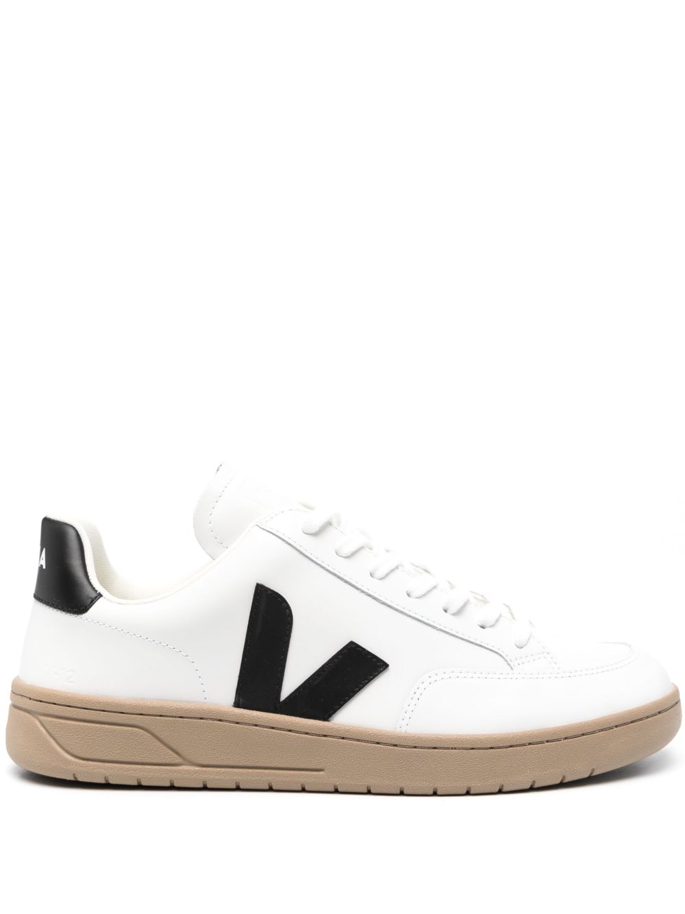 VEJA V-12 皮质运动鞋 - 白色