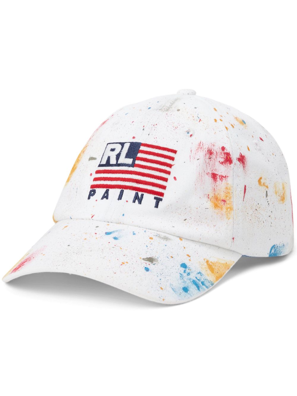 Polo Ralph Lauren 喷漆印花效果棉棒球帽 - 白色