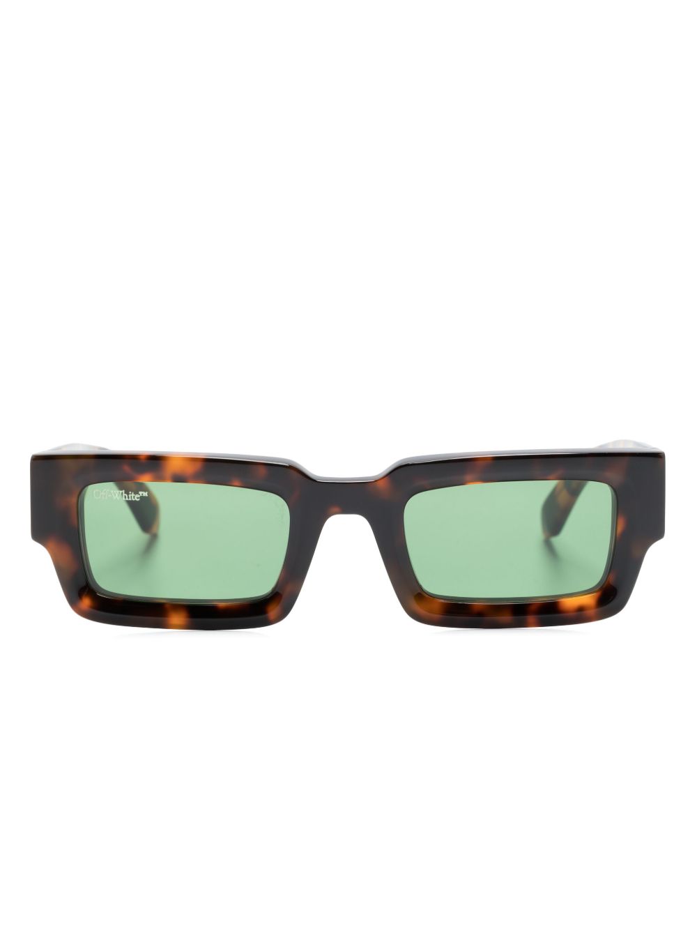 Off-White Eyewear Lecce 长方形镜框太阳眼镜 - 褐色