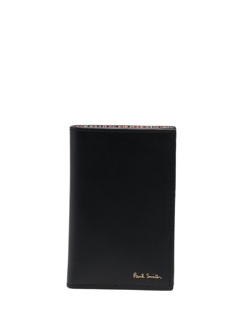 Paul Smith 艺术家条纹印花皮质卡夹 - 黑色