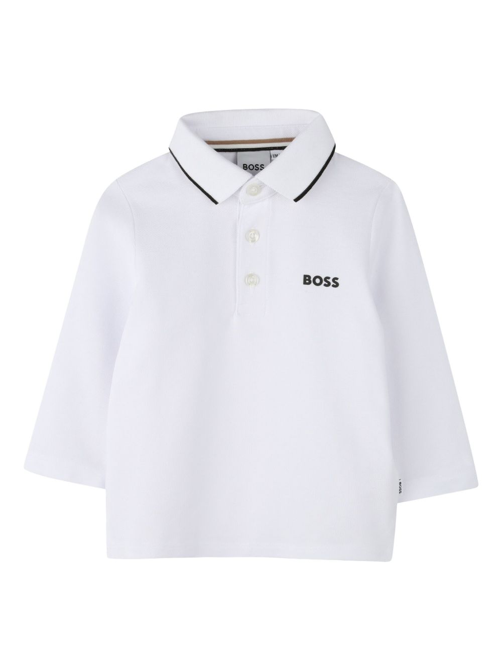 BOSS Kidswear logo印花polo衫 - 白色