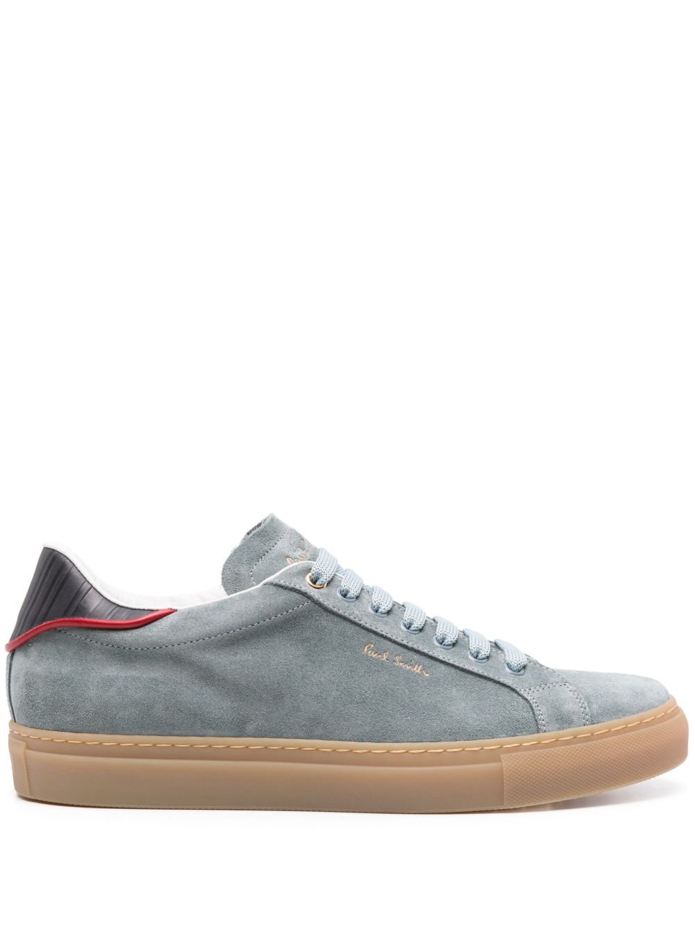 PS Paul Smith logo印花绒面皮运动鞋 - 蓝色