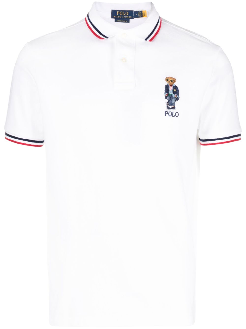 Polo Ralph Lauren 条纹边饰polo衫 - 白色