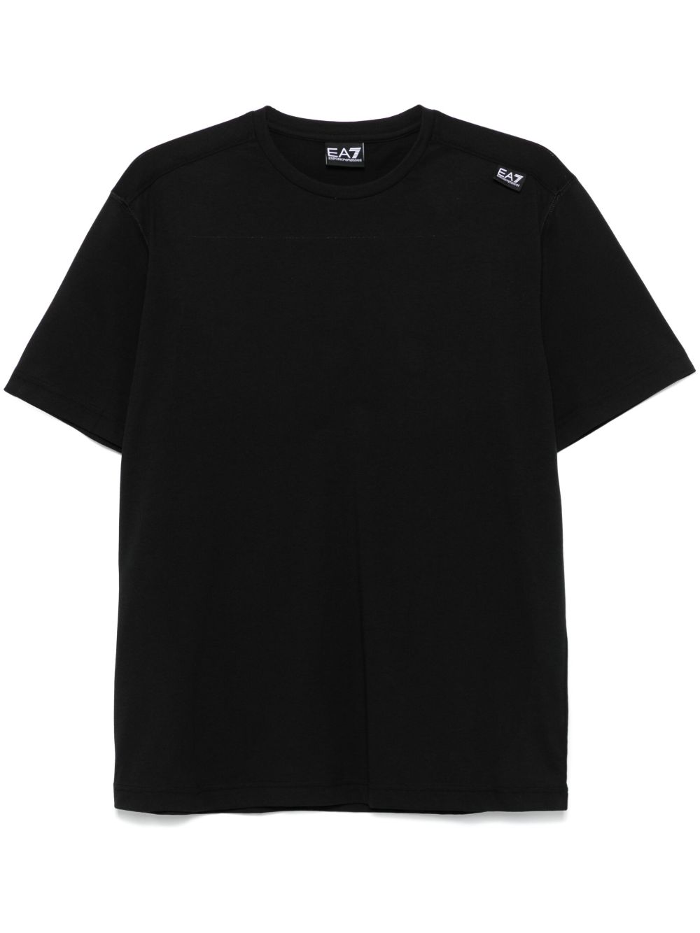 Ea7 Emporio Armani logo印花T恤 - 黑色