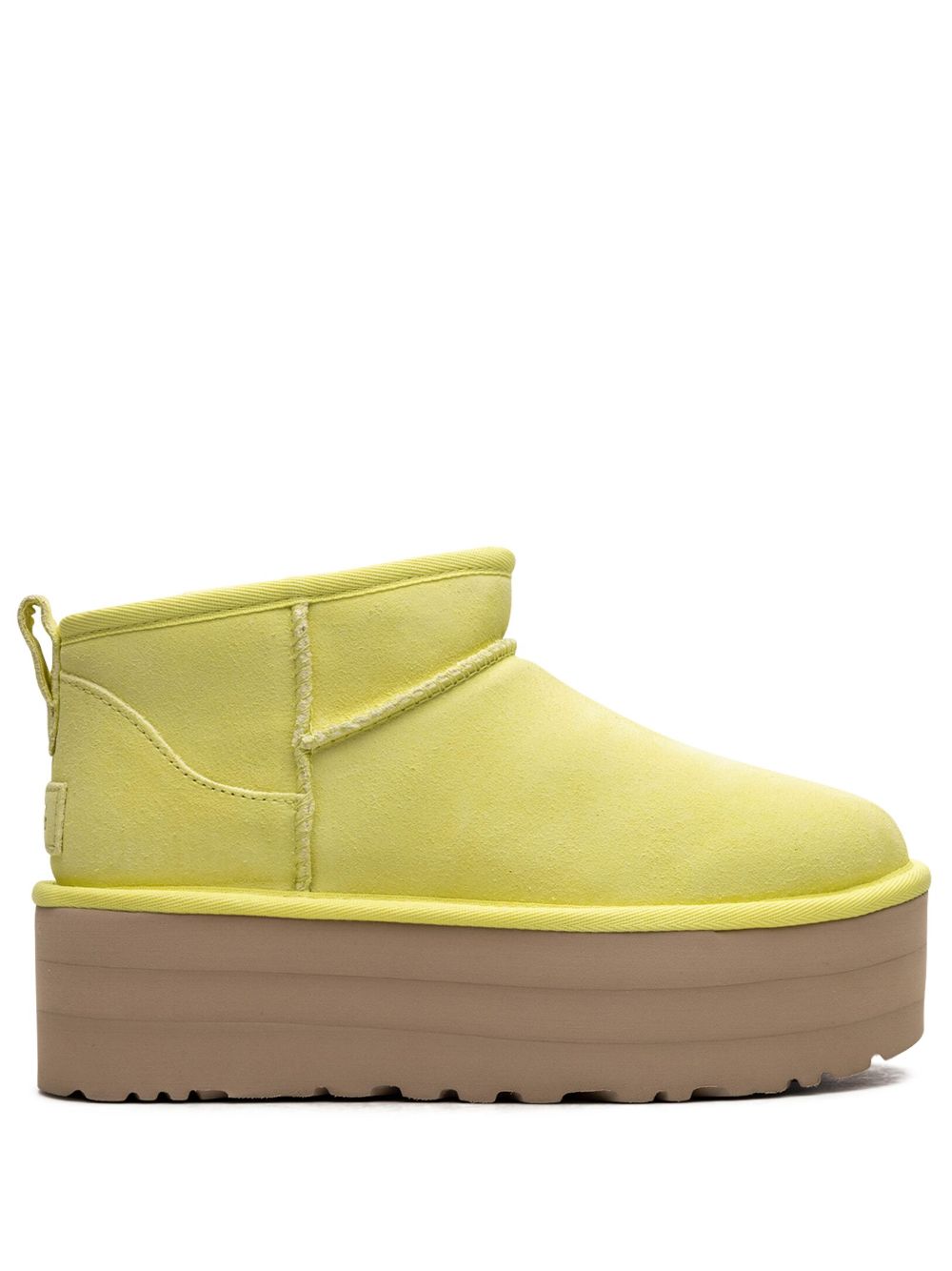 UGG Classic Ultra Mini Platform Pearfect 短靴 - 黄色
