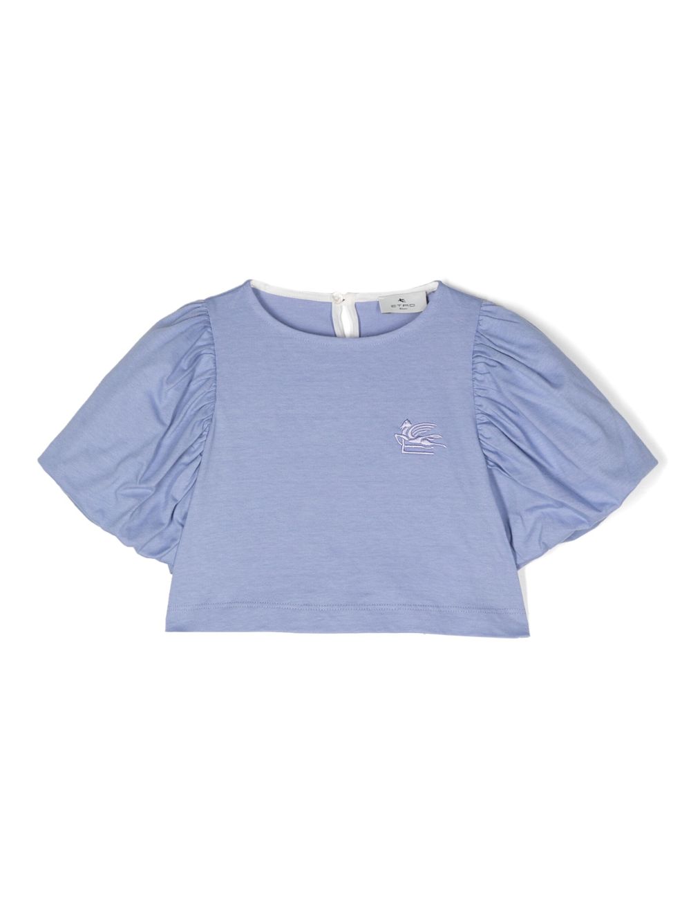 ETRO KIDS Pegaso 图案棉T恤 - 蓝色
