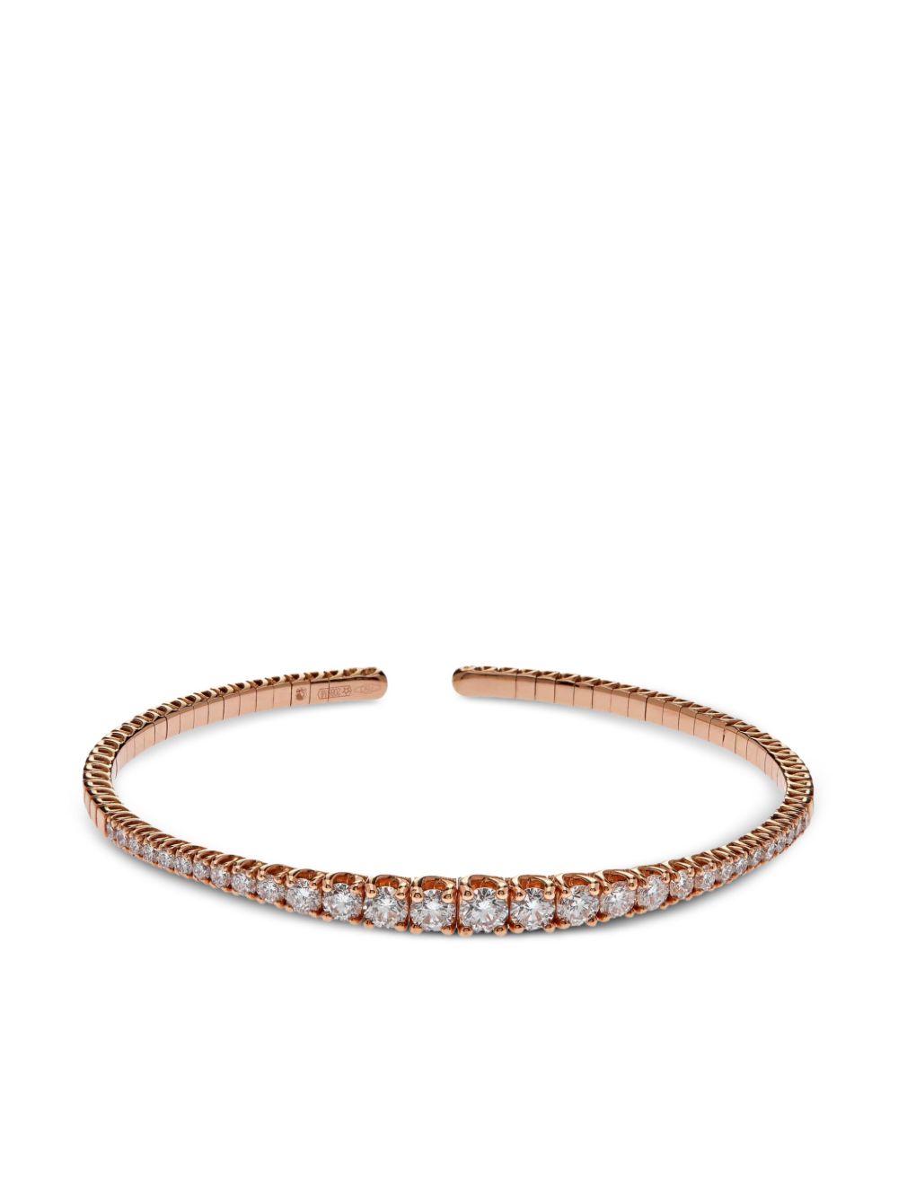 Jewels Aficionado 18K玫瑰金钻石手镯 - 粉色