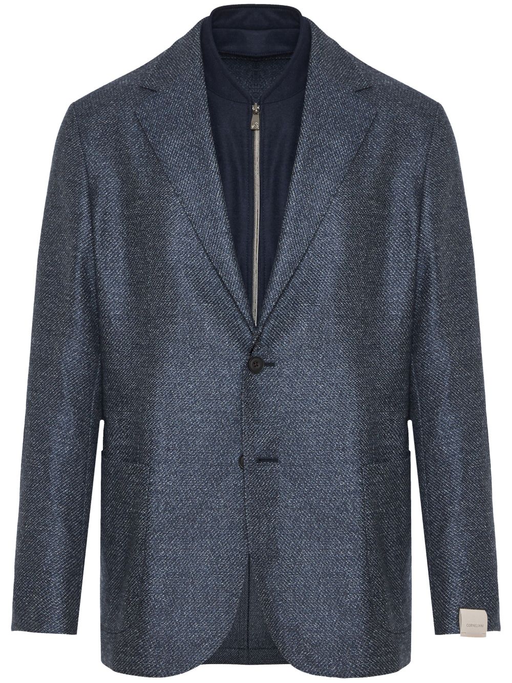 Corneliani 单排扣西装夹克 - 黑色