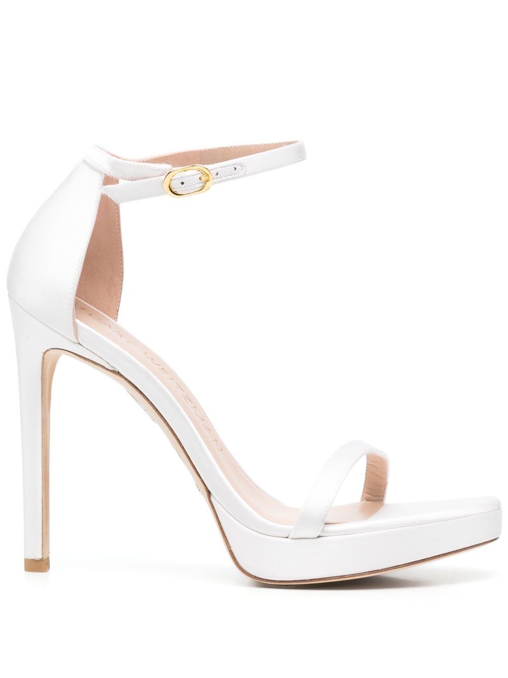 Stuart Weitzman Nudist Disco 高跟凉鞋 - 白色