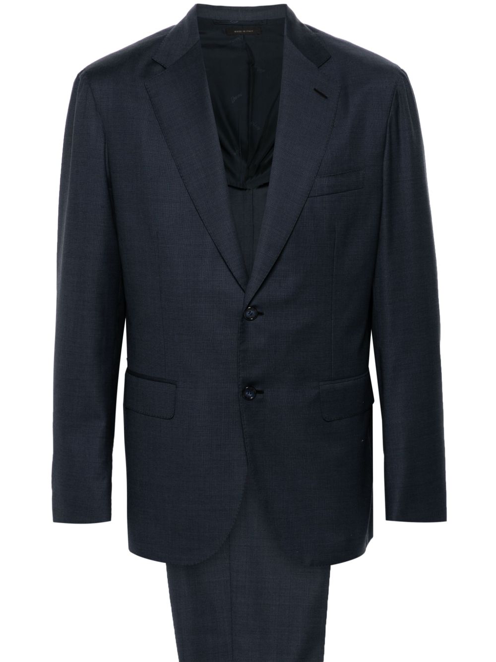 Brioni 平驳领单排扣西装套装 - 蓝色
