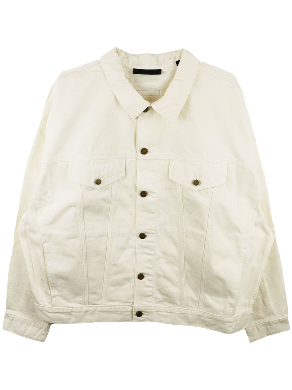 FEAR OF GOD ESSENTIALS logo贴花牛仔衬衫式夹克 - 白色