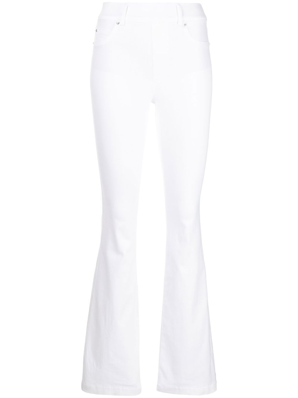 SPANX 高腰紧身喇叭牛仔裤 - 白色
