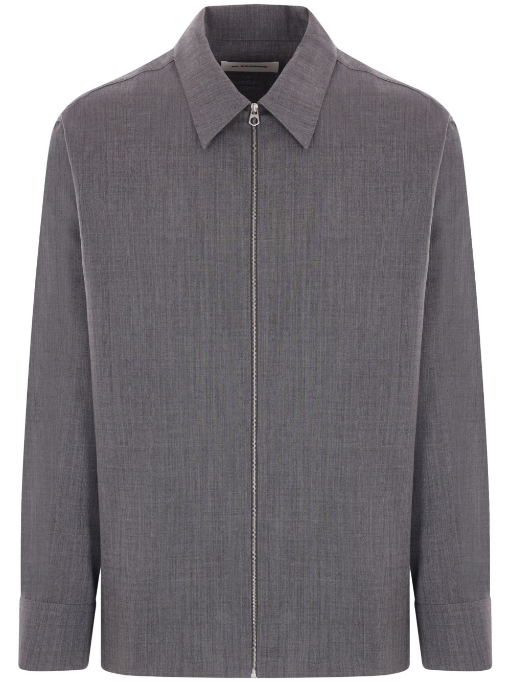 Jil Sander wool shirt jacket - 灰色
