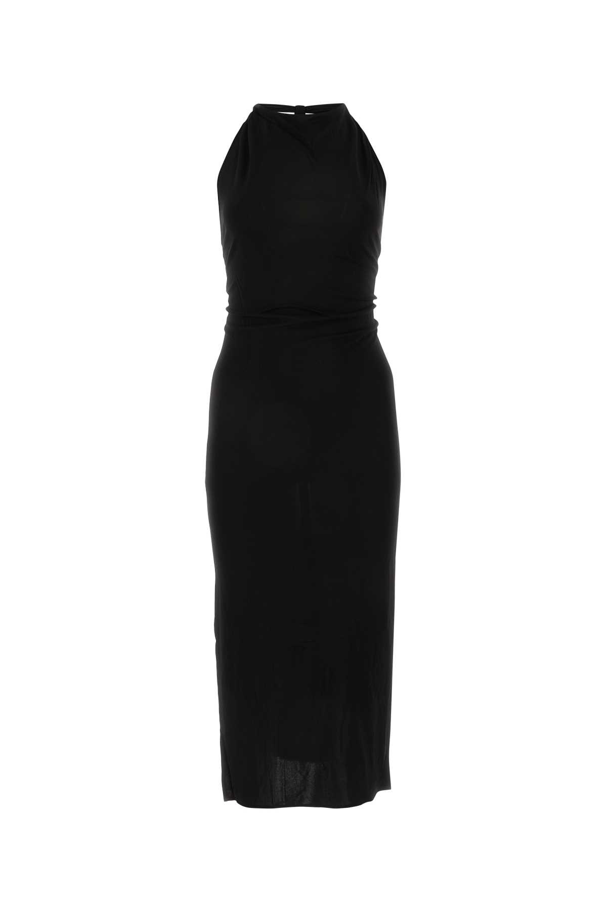 Helmut Lang 黑色粘胶连衣裙