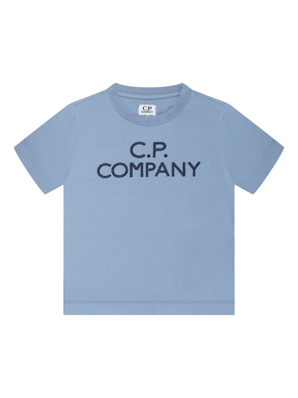 C.P. Company Kids logo印花T恤 - 蓝色