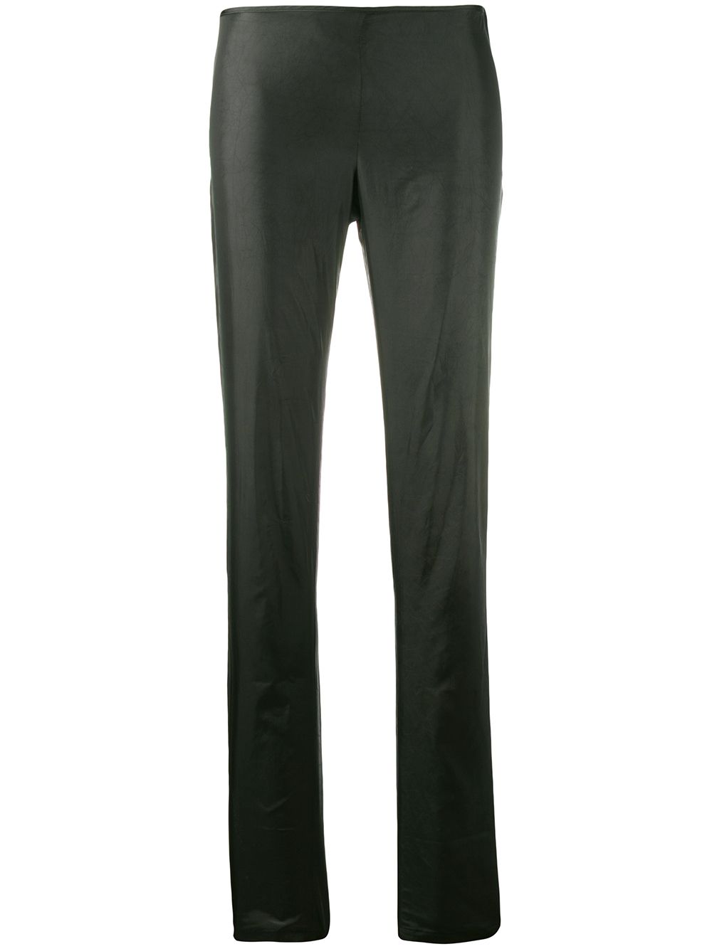 Jean Paul Gaultier Pre-Owned 缩褶修身长裤 - 黑色