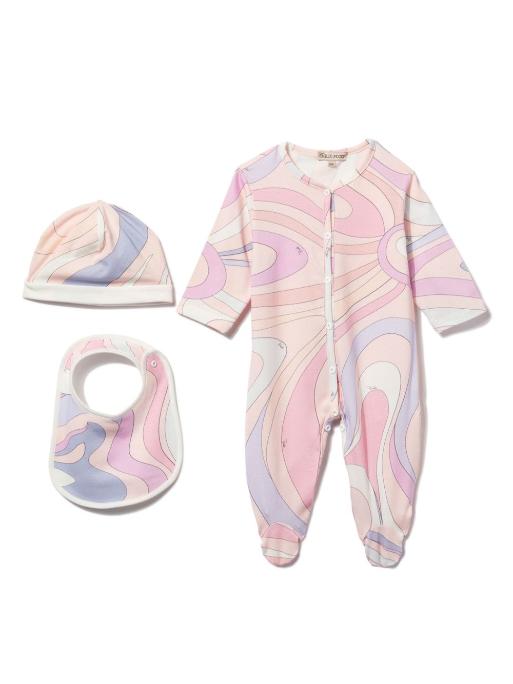 PUCCI Junior Marmo 印花连体衣套装 - 粉色