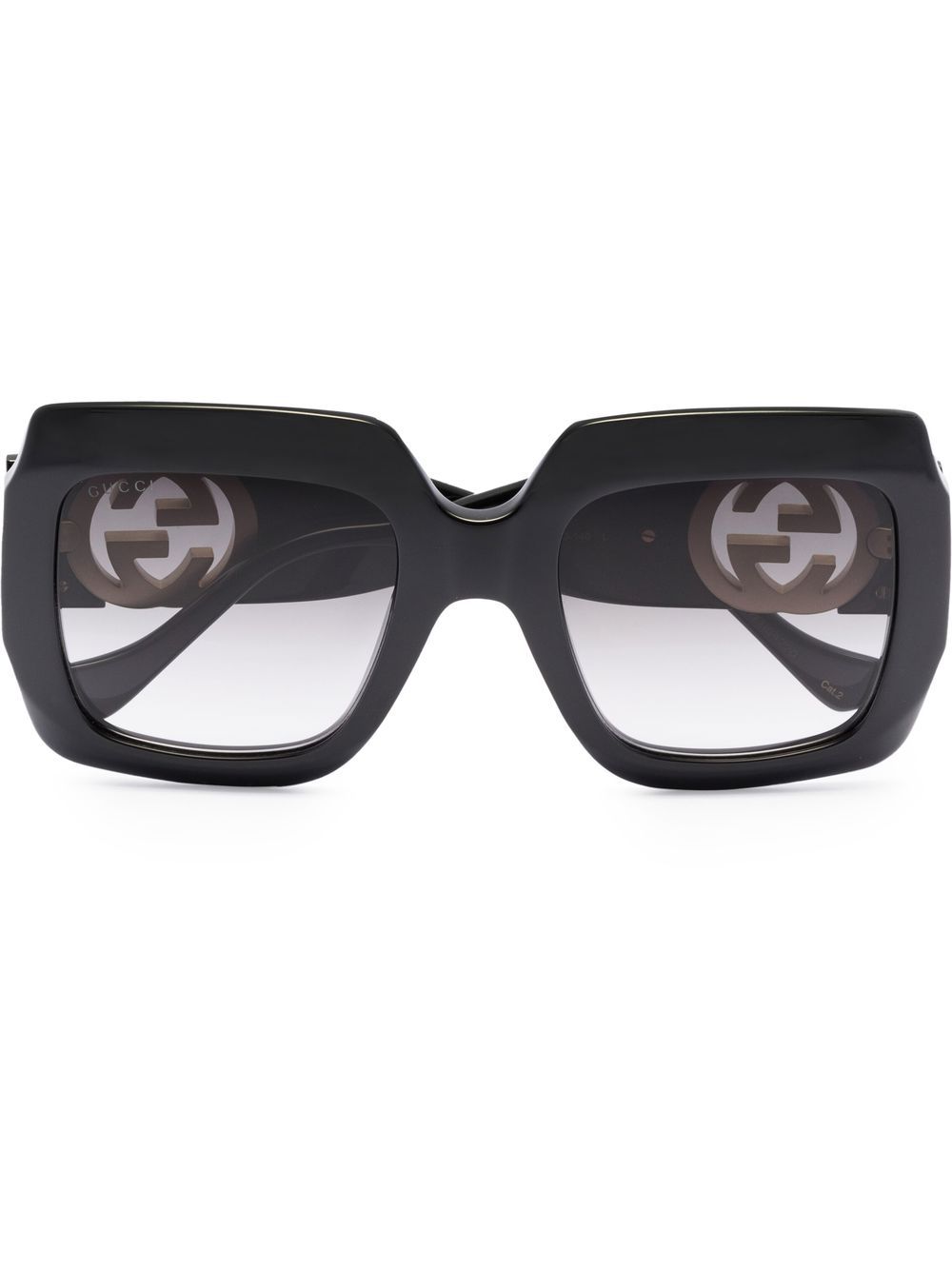 Gucci Eyewear 古驰 超大方框太阳眼镜 - 黑色