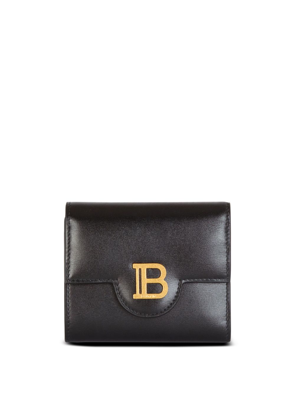 Balmain B-Buzz 三折皮质钱包 - 黑色