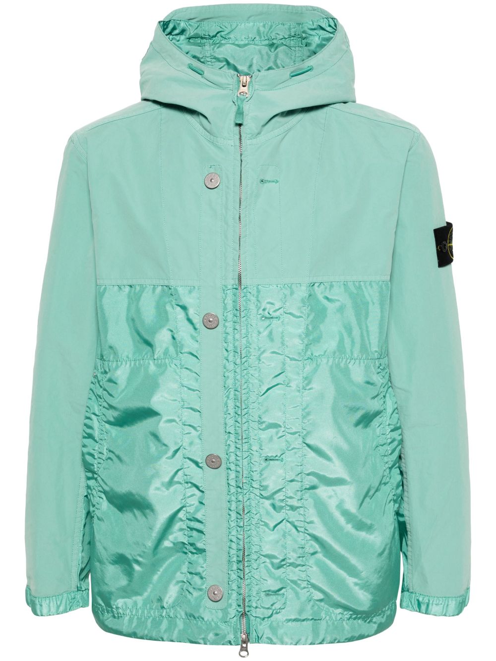 Stone Island 轻薄连帽夹克 - 绿色