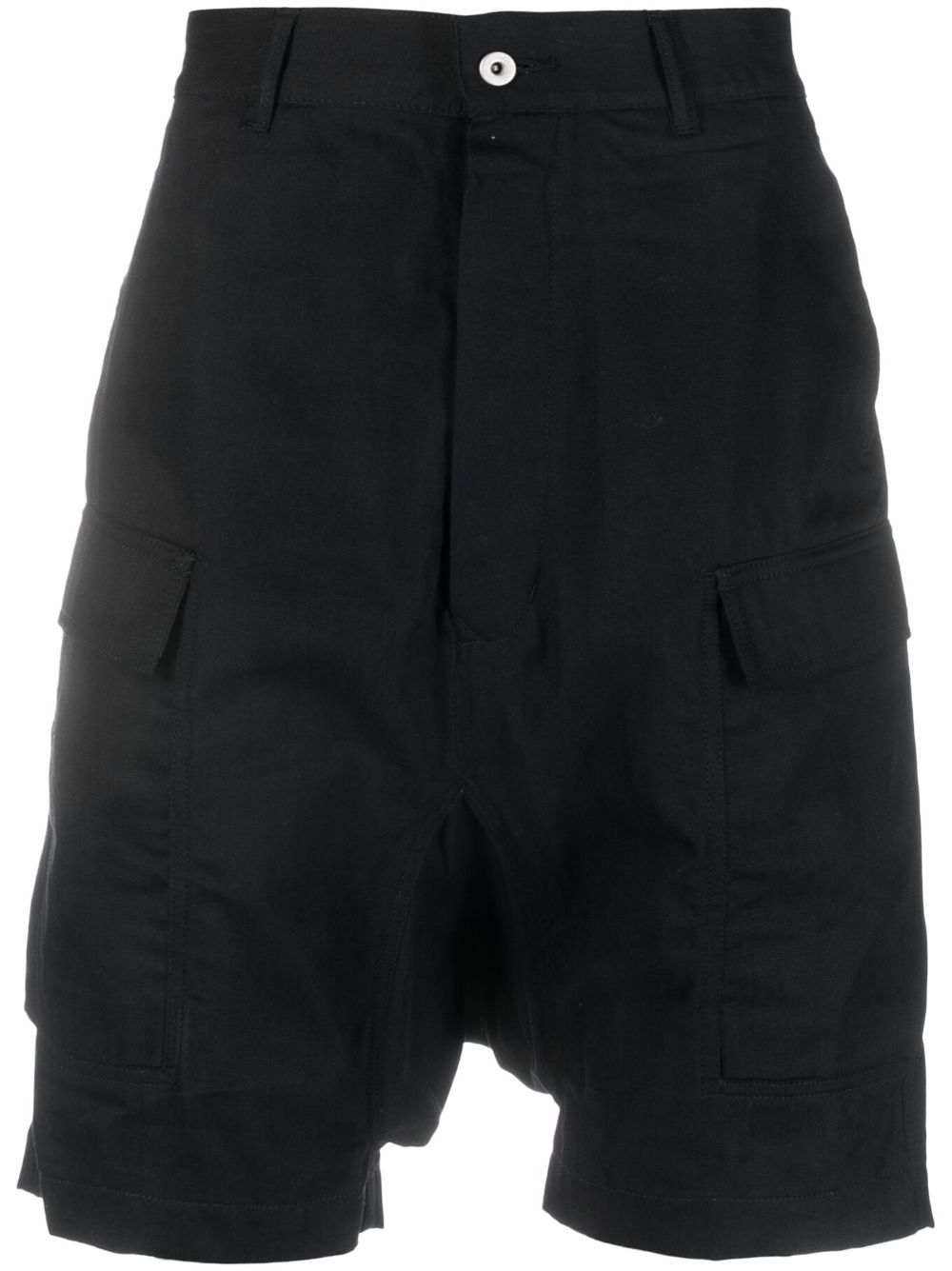 Rick Owens DRKSHDW 侧工装口袋短裤 - 黑色