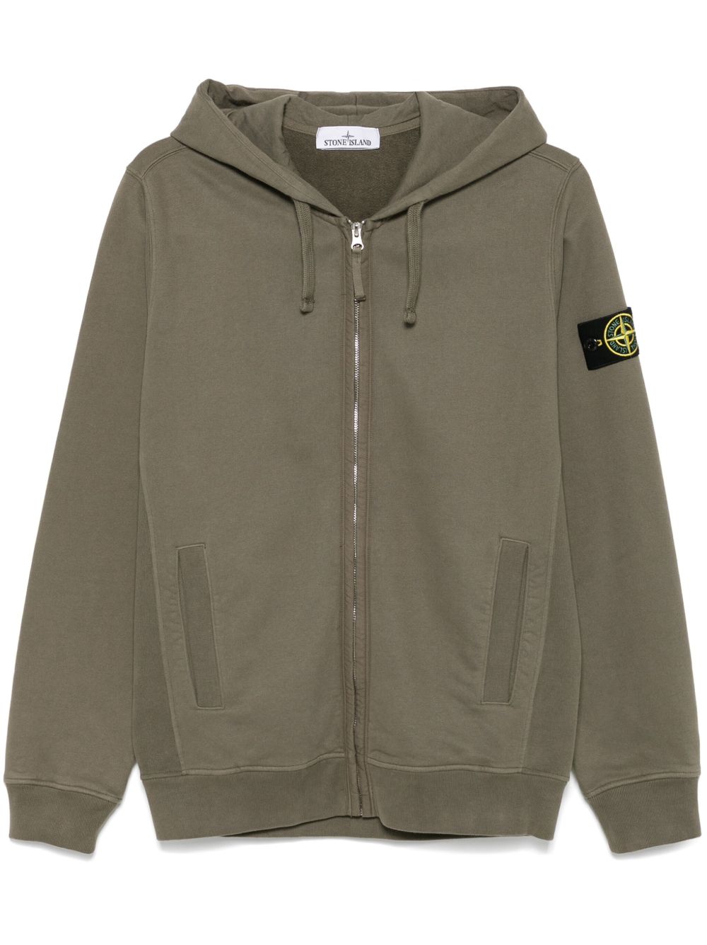 Stone Island 拉绒棉连帽衫 - 绿色