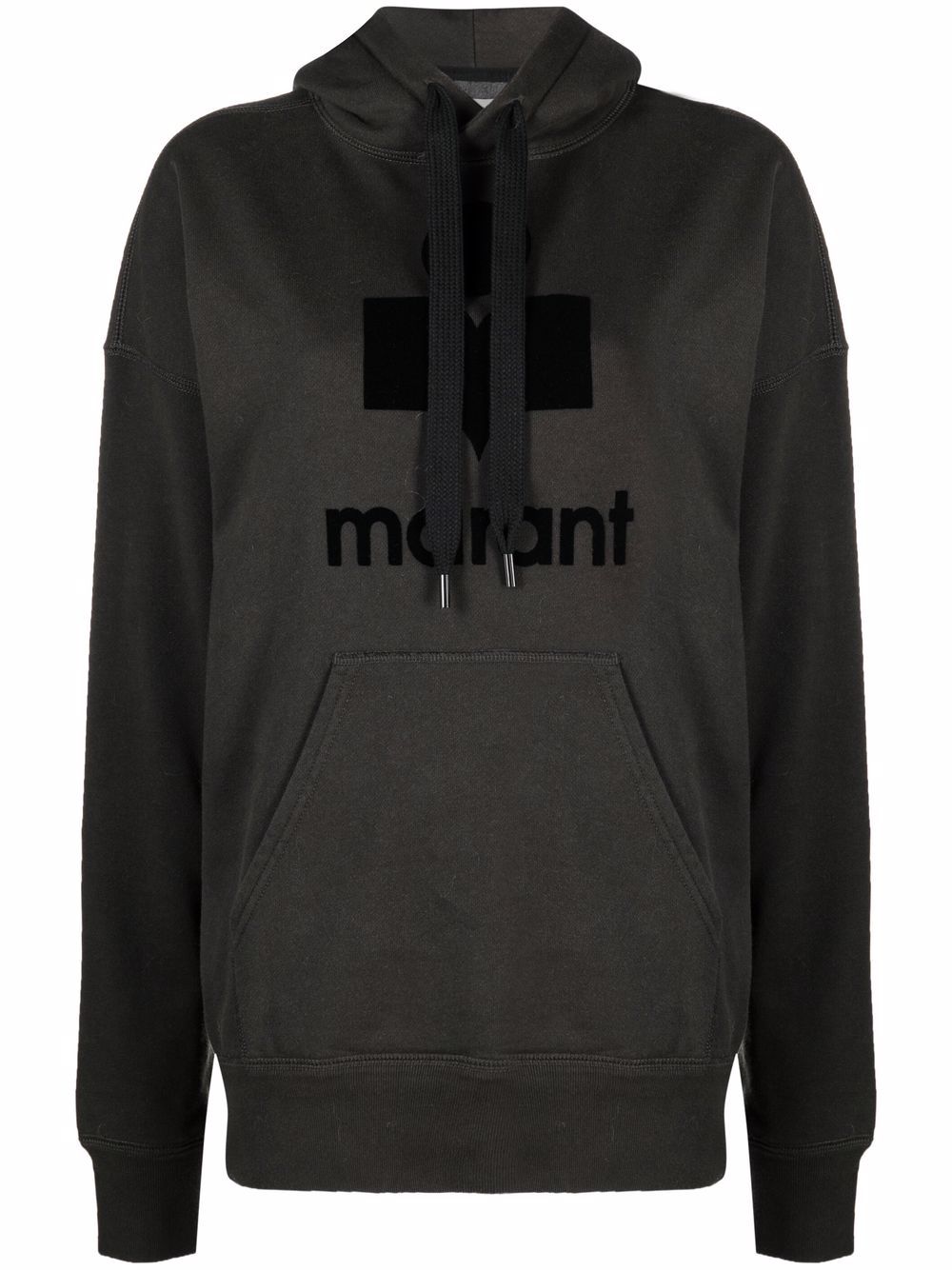 MARANT ÉTOILE Mansell logo印花连帽衫 - 黑色