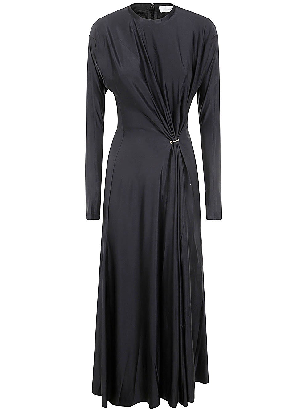 Paco Rabanne Crewneck Gathered Dress