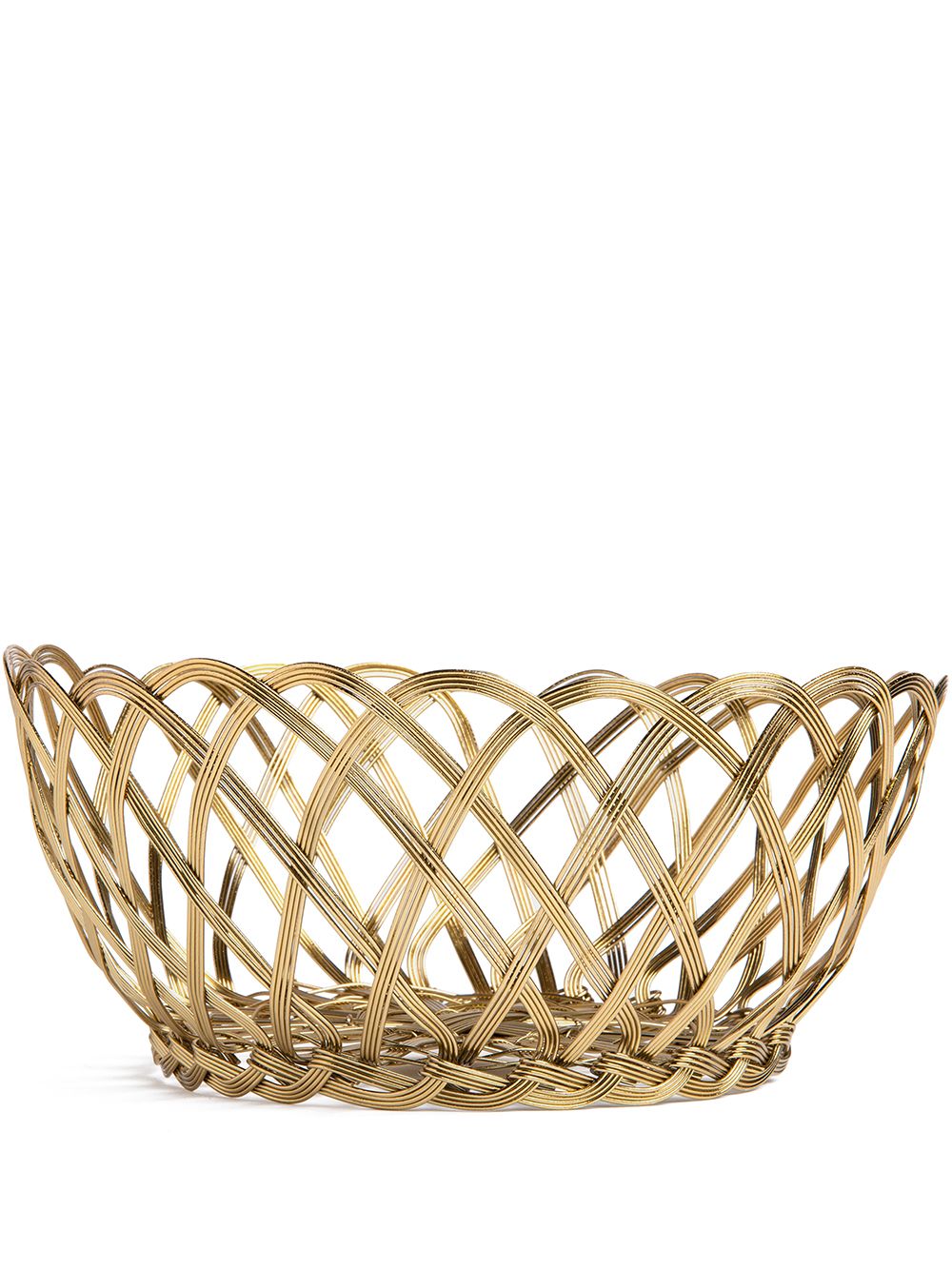 Bitossi Home Intreccio大号竹篮 - 金色