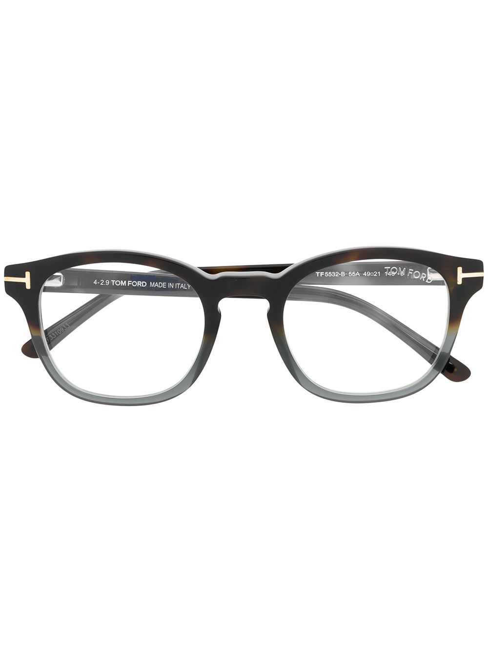 TOM FORD Eyewear FT5532 方框眼镜 - 黑色