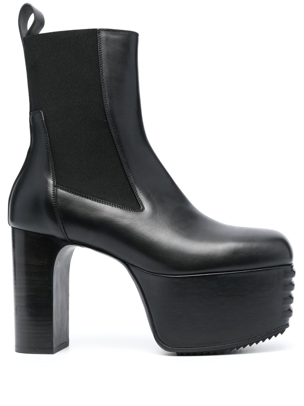 Rick Owens Minimal Grill 皮质水台式高跟短靴 - 黑色