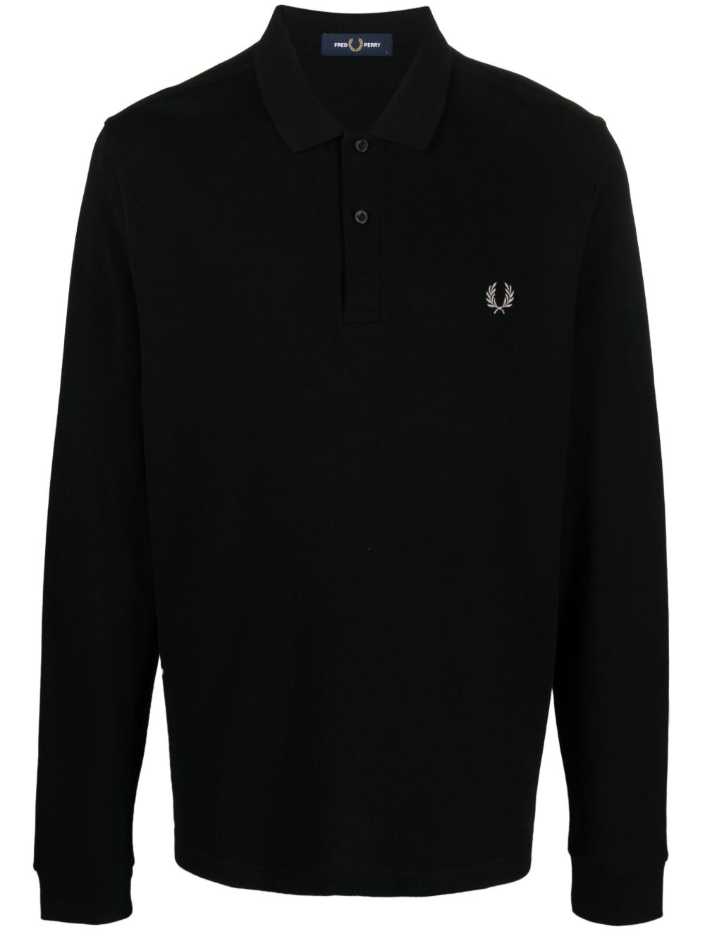 Fred Perry 徽章图案polo衫 - 黑色