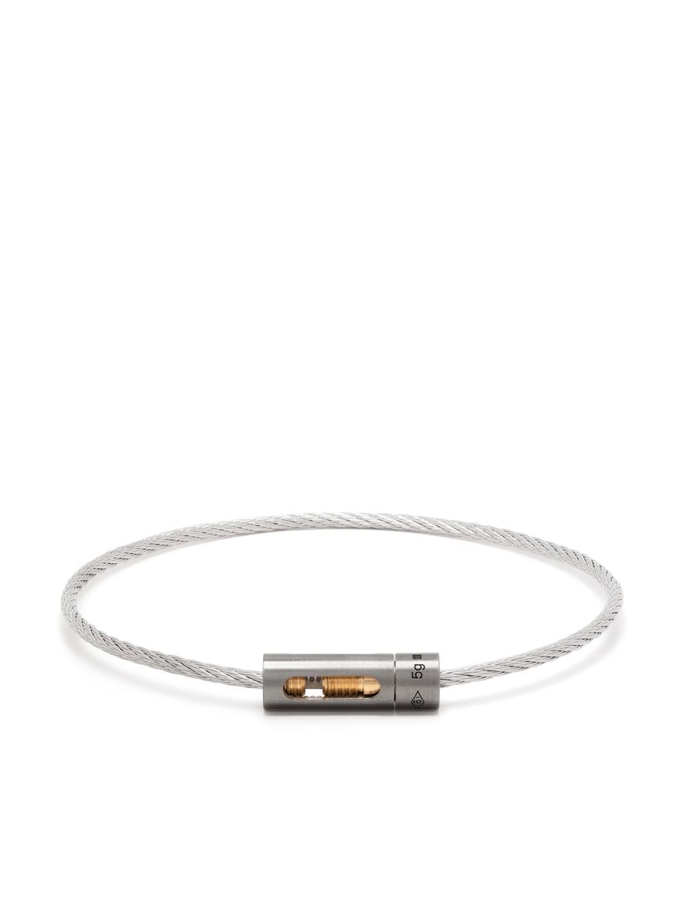 Le Gramme Cable 18K黄金钛合金手链（5克） - 银色