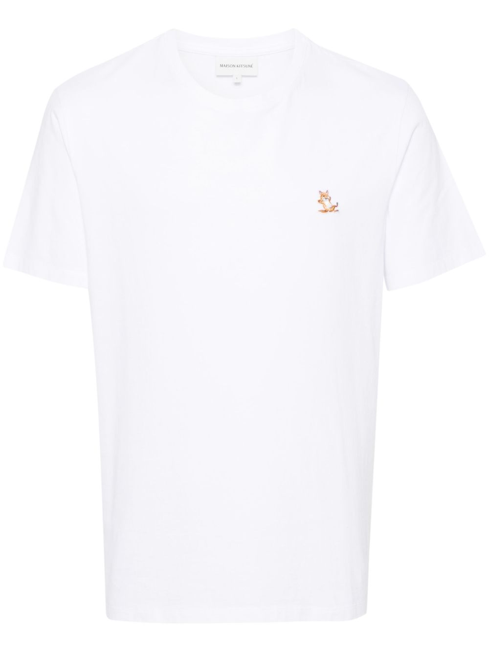 Maison Kitsuné Fox 贴花棉T恤 - 白色