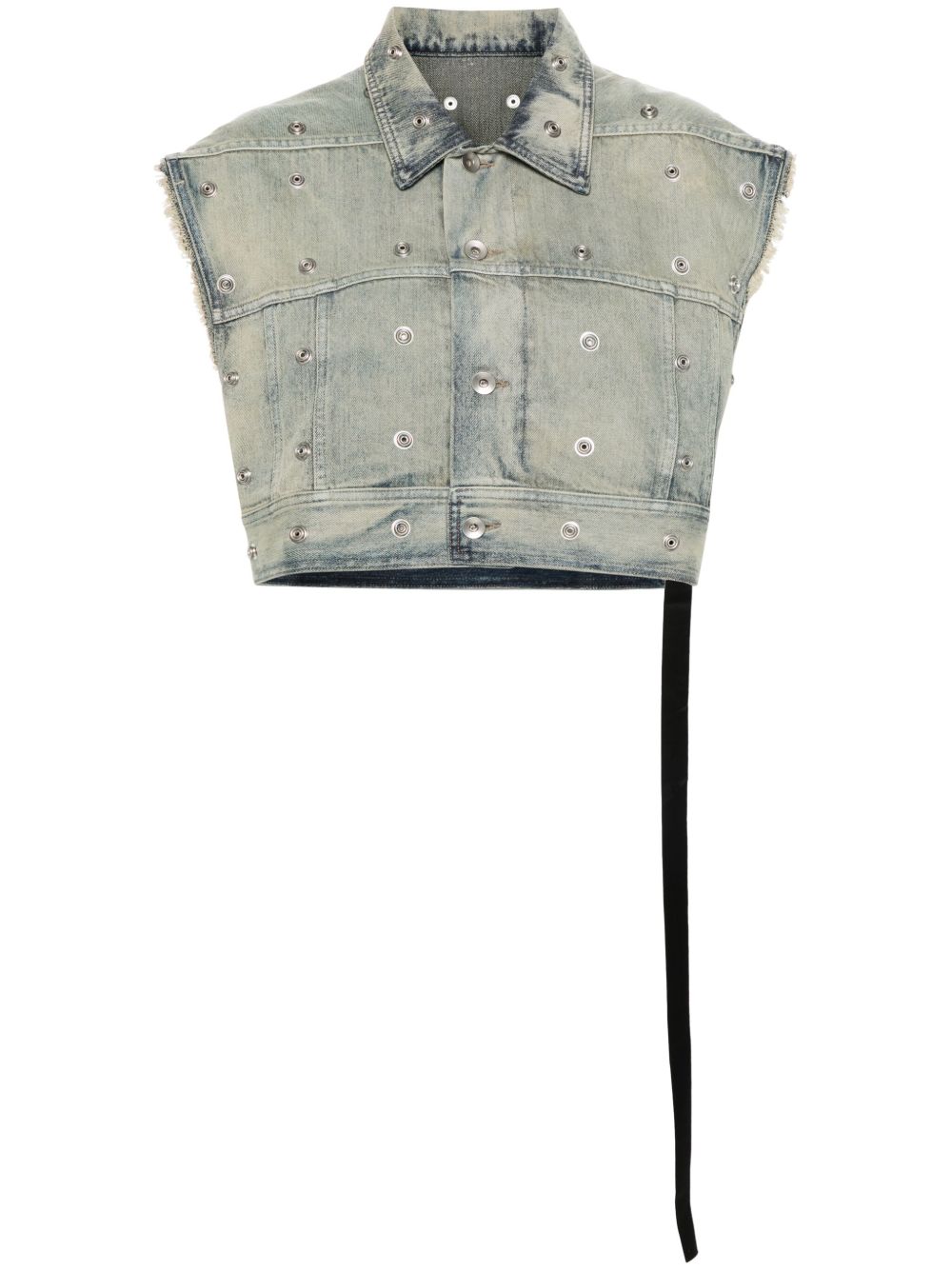 Rick Owens DRKSHDW Jumbo Worker 牛仔西式马甲 - 蓝色