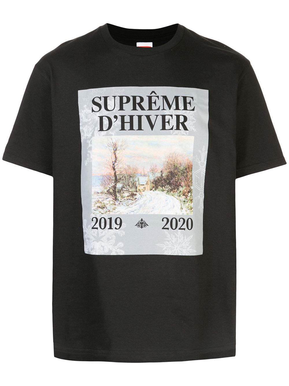 Supreme D'Hiver 印花T恤 - 黑色