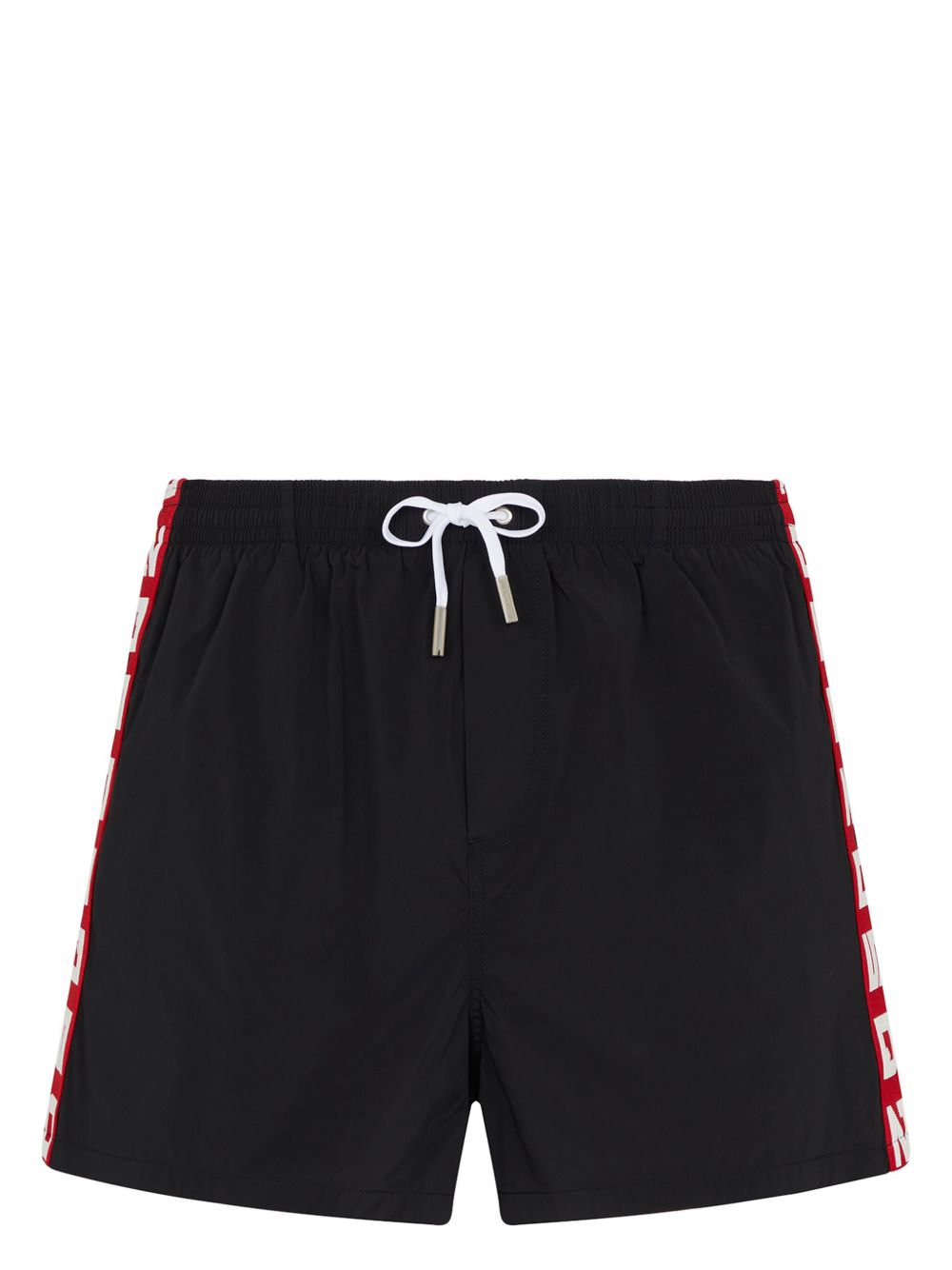 DSQUARED2 logo边饰泳裤 - 黑色