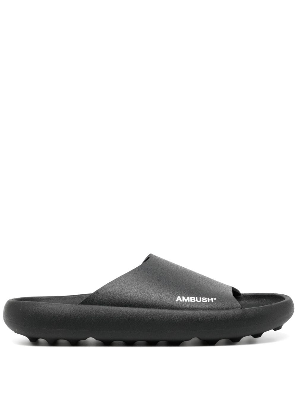 AMBUSH logo-print ridged-sole slides - 黑色