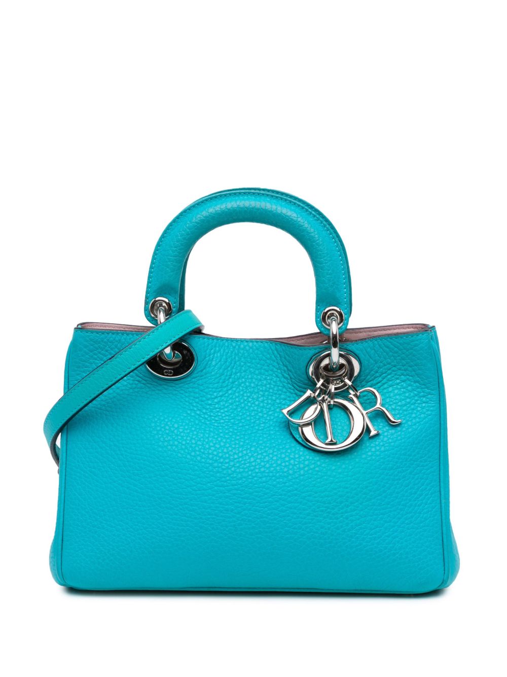 Christian Dior Pre-Owned Diorissimo 小号小牛皮斜挎包（2014年典藏款） - 蓝色