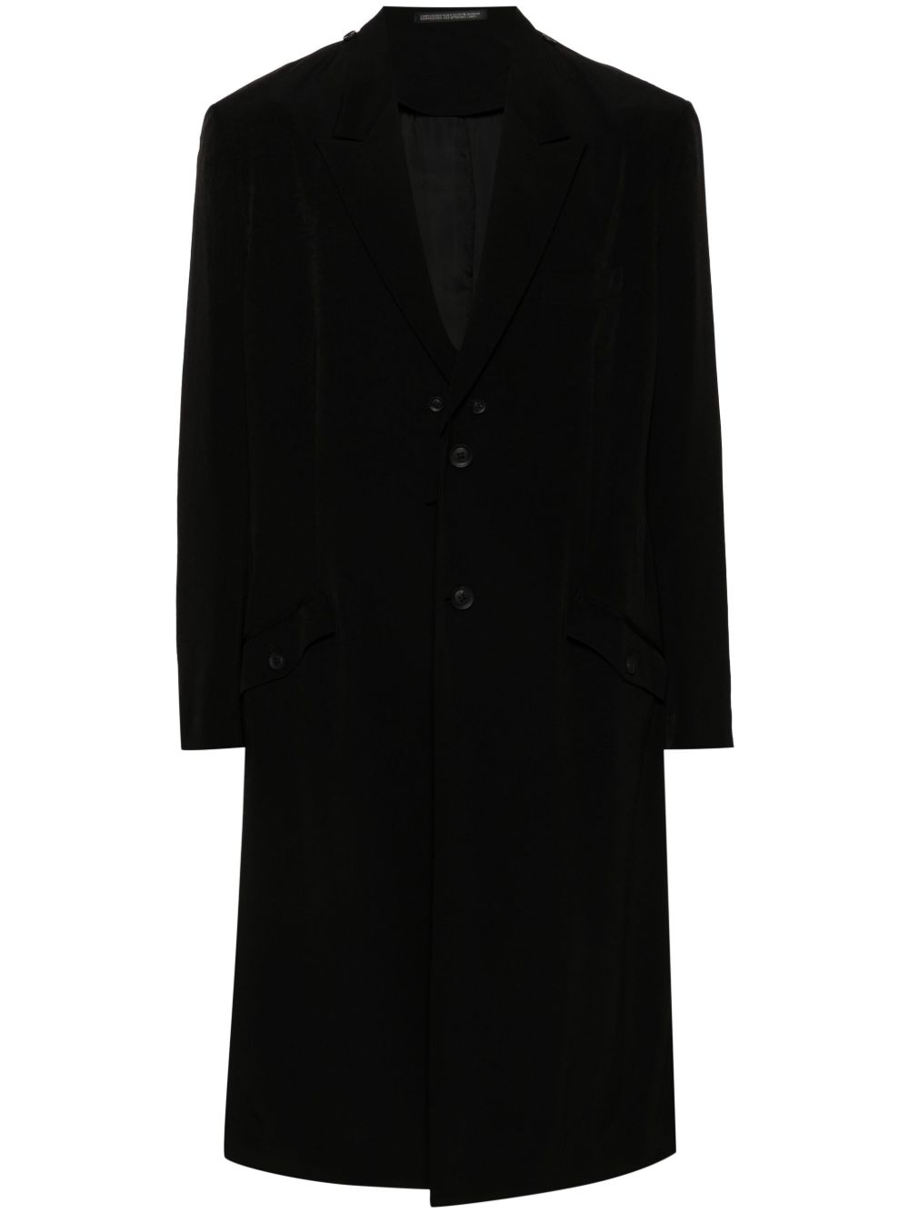 Yohji Yamamoto 单排扣外套 - 黑色