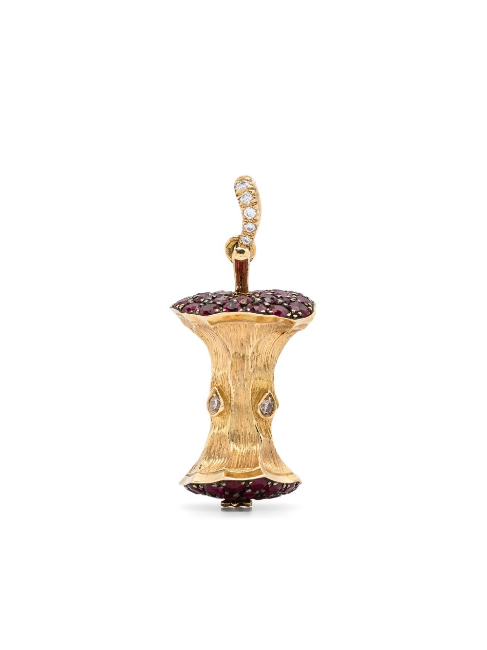 Aurelie Bidermann 18kt yellow gold Big Apple ruby and diamond pendant - 金色