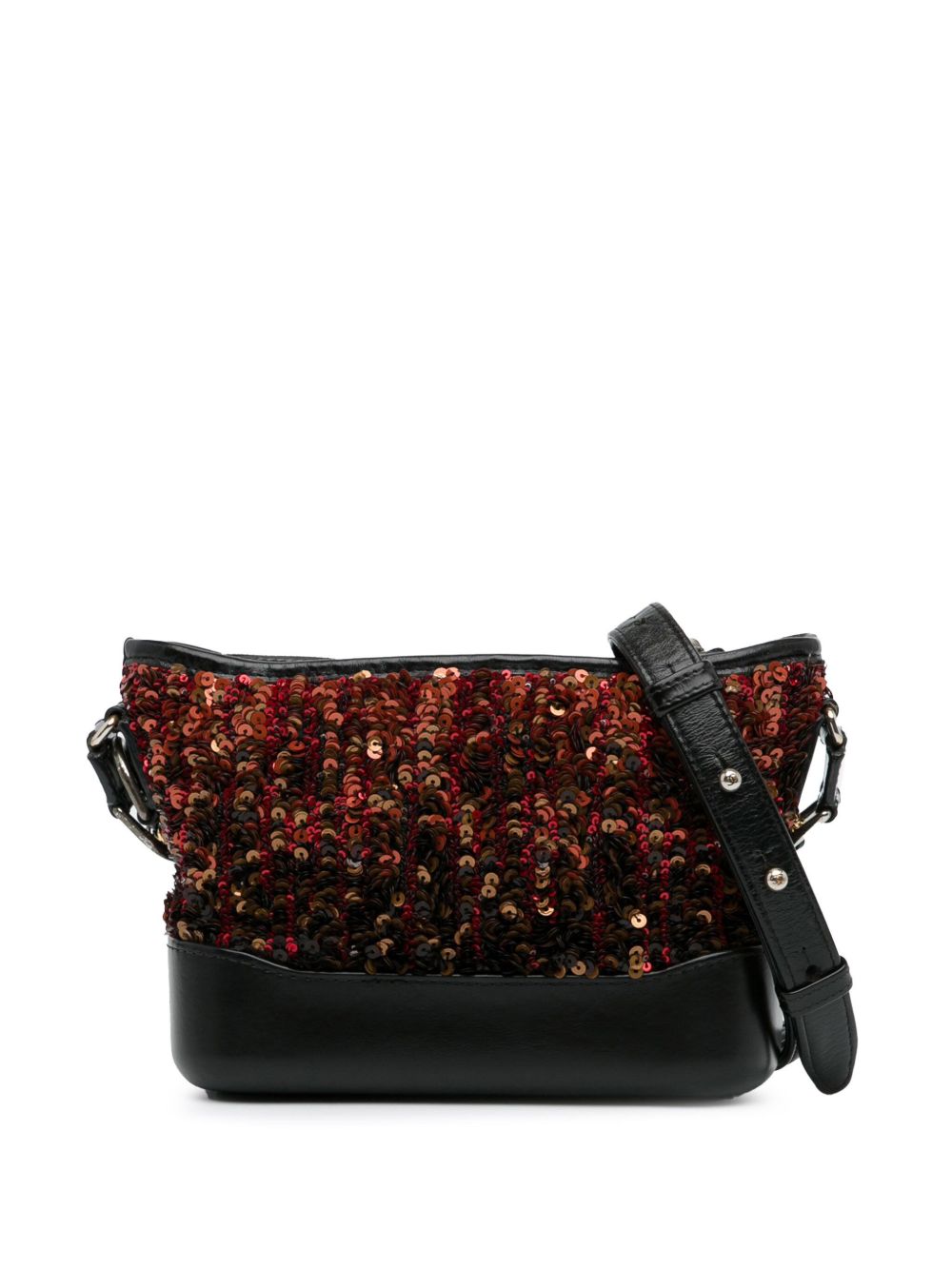 CHANEL Pre-Owned Gabrielle 小号亮片斜挎包（2018-2019年典藏款） - 褐色