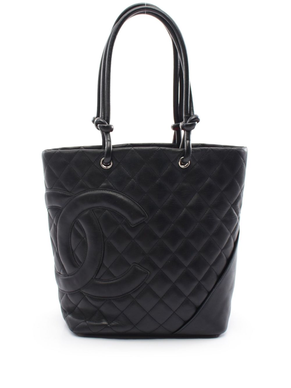 CHANEL Pre-Owned Cambon Ligne 中号手提包（2003-2004年典藏款） - 黑色
