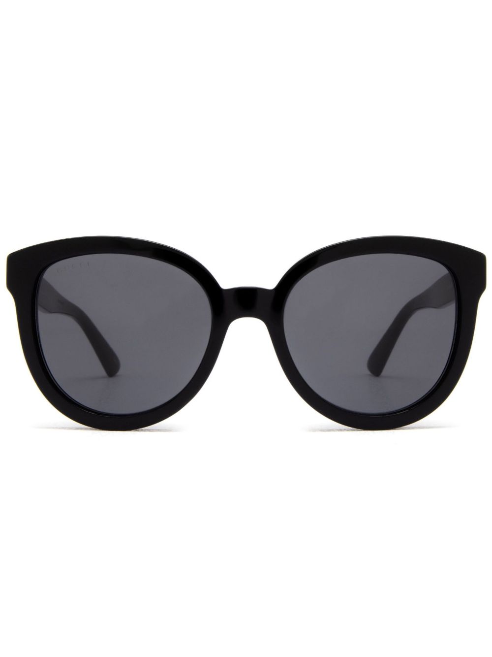Gucci Eyewear logo标牌猫眼框太阳眼镜 - 黑色