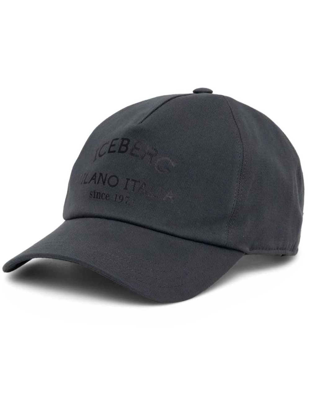Iceberg logo-print baseball cap - 灰色