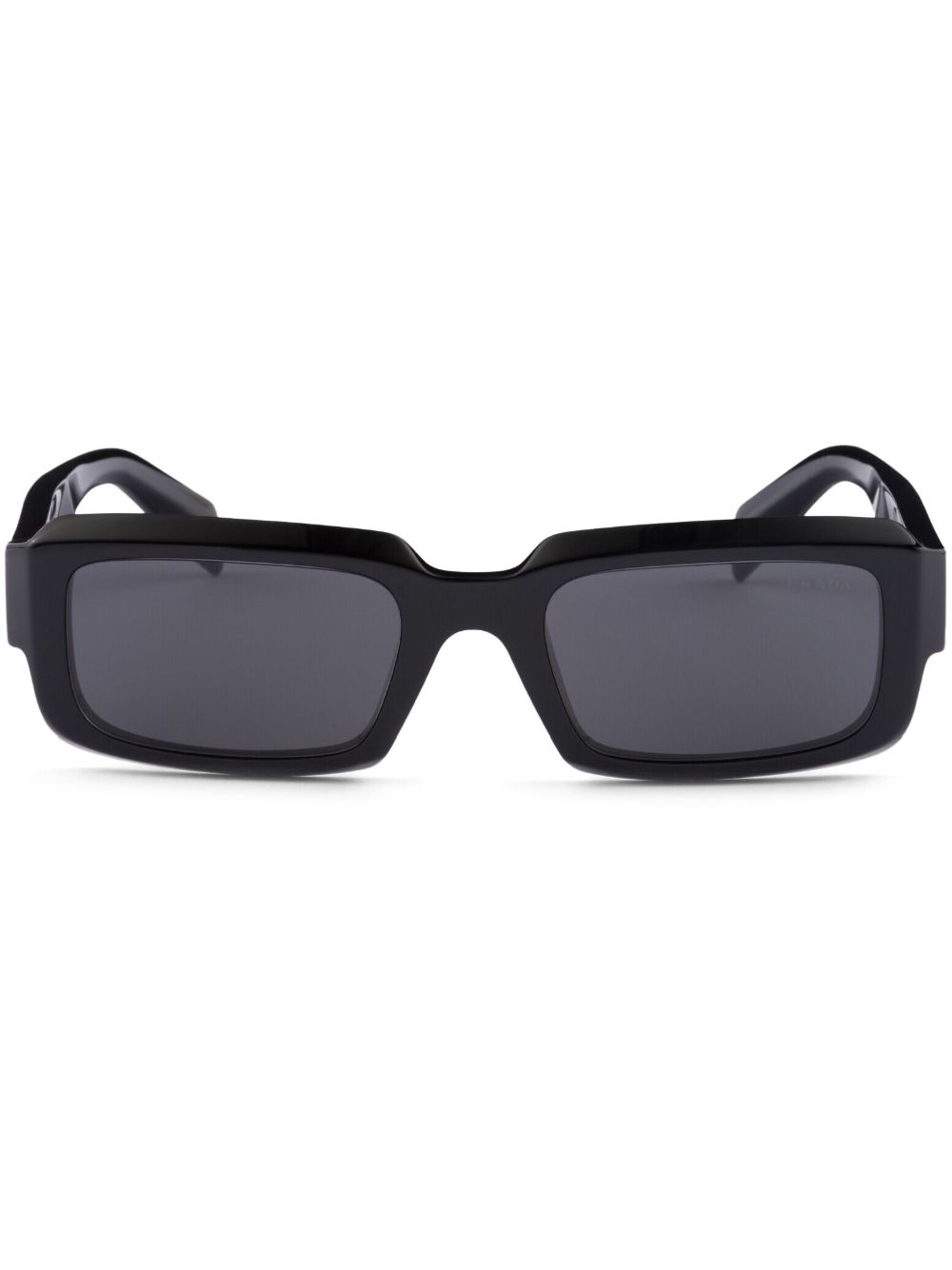 Prada Eyewear Symbole 长方形框太阳眼镜 - 黑色