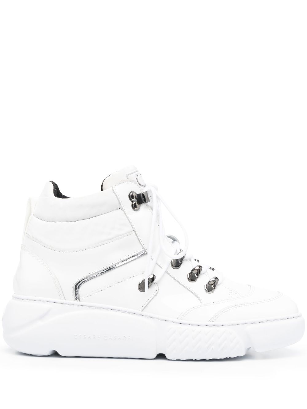 Casadei 系带皮质及踝靴 - 白色