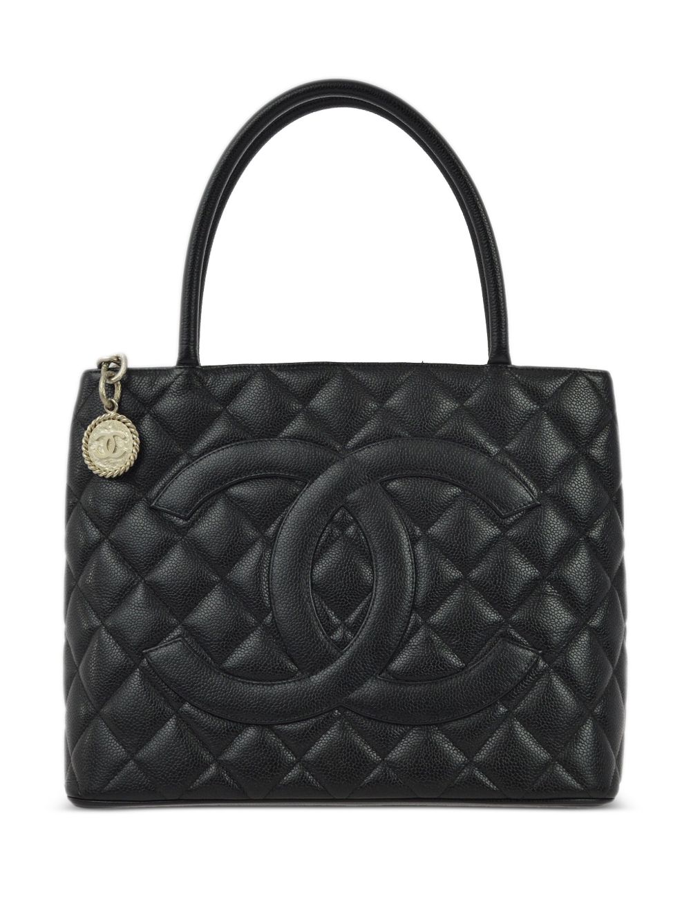 CHANEL Pre-Owned Medallion 手提包（2000年典藏款） - 黑色