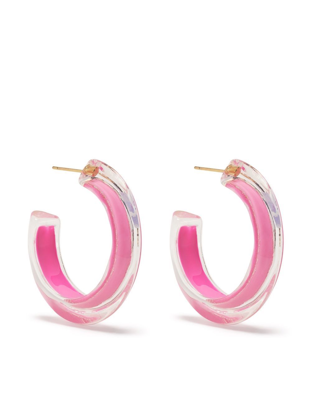 Alison Lou Medium Jelly Hoop 耳环 - 粉色
