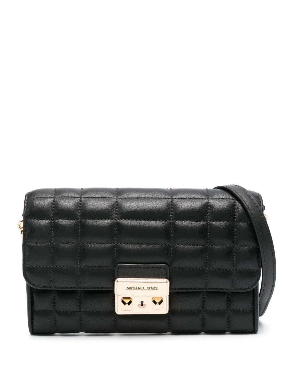 Michael Michael Kors Large Tribeca 皮质斜挎包 - 黑色